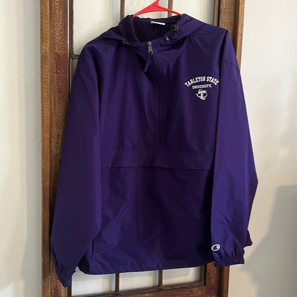 Tarleton State University Champion Purple Pullover Windbreaker